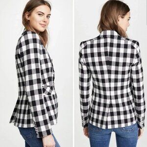 VERONICA BEARD Black and White Checkered Dickey Blazer Size 6